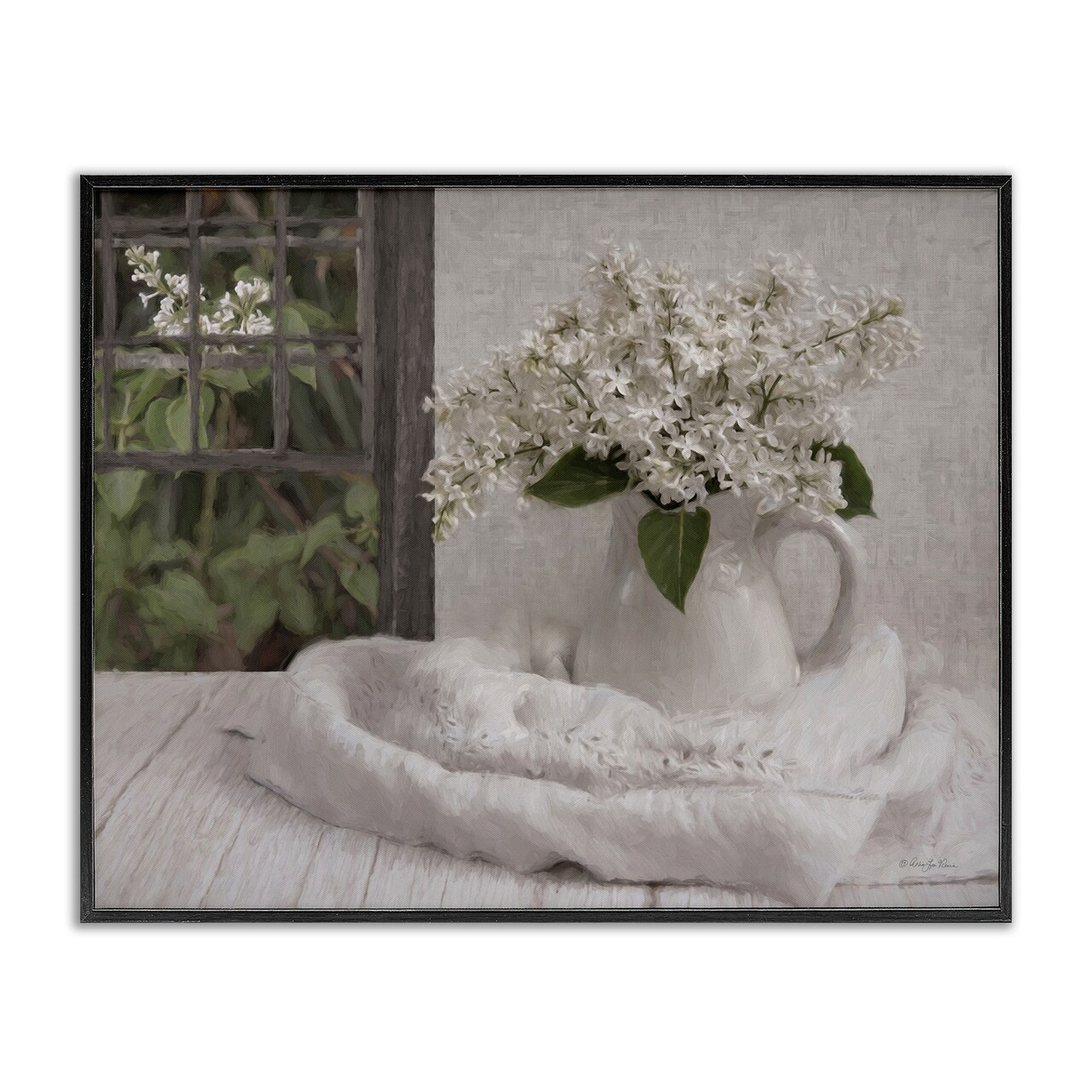 Stupell Industries Fresh Lilacs Still Life Framed Giclee, design by Robin-Lee Viera